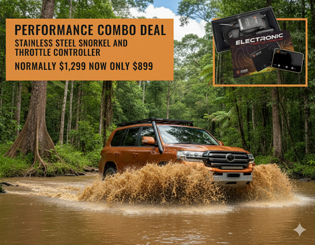 Toyota Landcruiser 200 Series Snorkel + Throttle Controller Combo (2008–2022) | $899 Stainless Steel 4x4 Upgrade – ROAR 4x4 Australia