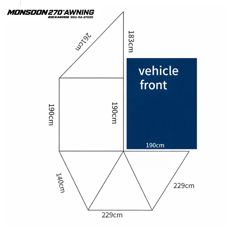 Monsoon 270 Awning - Rockarmor