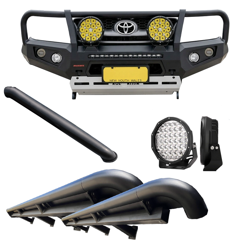 N70 Hilux Mod Package Suits: 04/2005 - 07/2011 | Bullbar, Rocksliders, Stainless Snorkels, LED Spotties