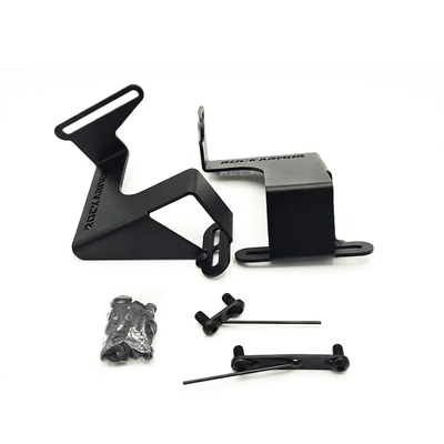 Behind the grille light bar bracket for N80 Hilux