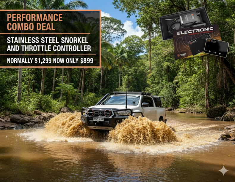 Toyota Hilux N80 Snorkel + Throttle Controller Combo (2015–Current) | $899 Stainless Steel 4x4 Upgrade – ROAR 4x4 Australia