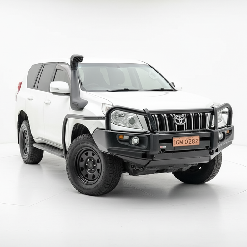 Toyota Prado 150 Rockarmor Premium Series Bull Bar to Suit 2009- 2013 - Winch Compatible - 63mm Tubing - Built in Fog lights  Indicators, ADR Approved, Airbag Compatible 