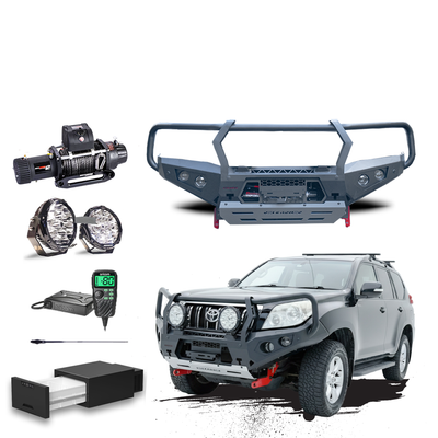 Prado 150 Touring Pack Suits:  Prado 150 2009-2013  Bullbar, Winch, Lights, uhf + Free Fridge