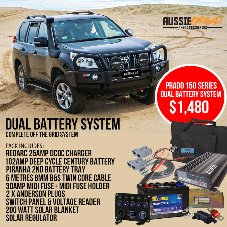 12 volt Dual Battery System (Off the grid system) Suits 150 Series Prado