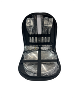 Camping Plate & Cutlery Set 