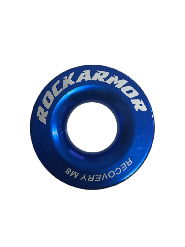 18,000kg 100mm | Winch Rope Soft Shackle Ring Pulley | Blue | Rockarmor