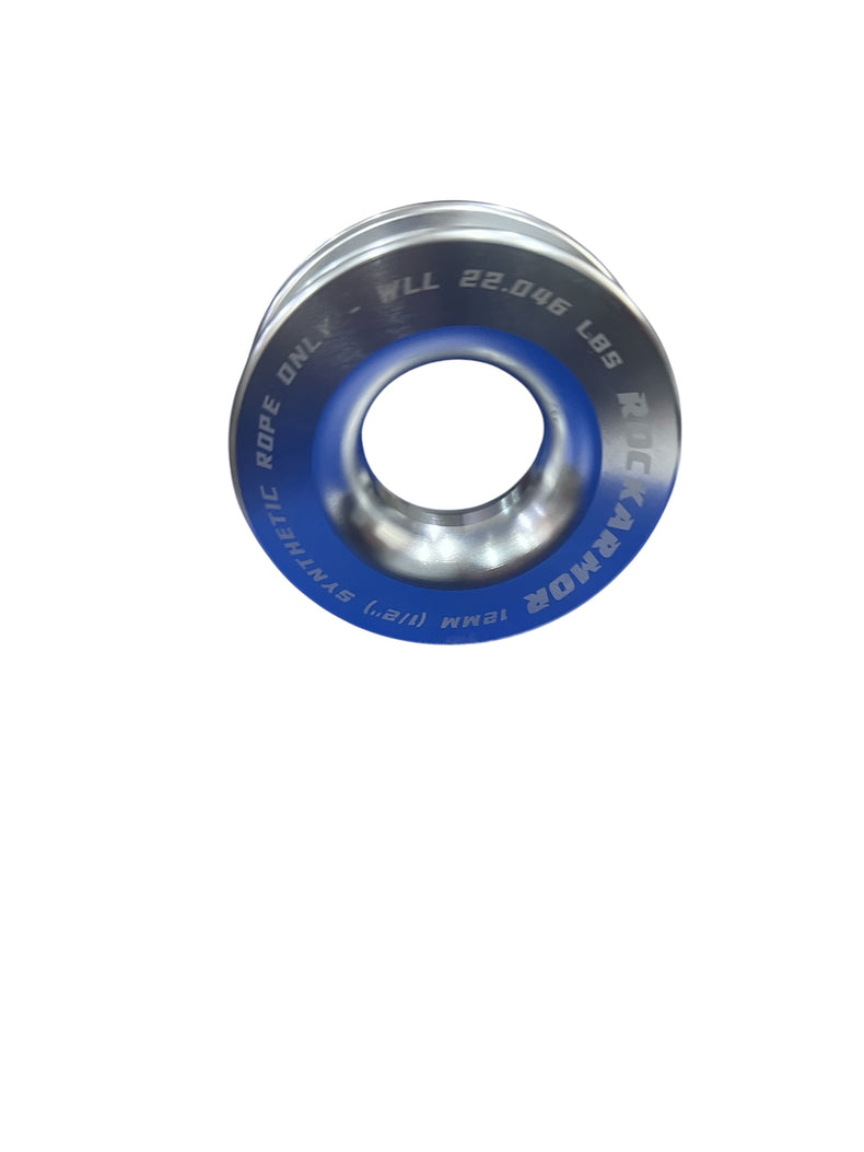 10,000kg 100mm | Winch Rope Soft Shackle Ring Pulley | Silver | Rockarmor