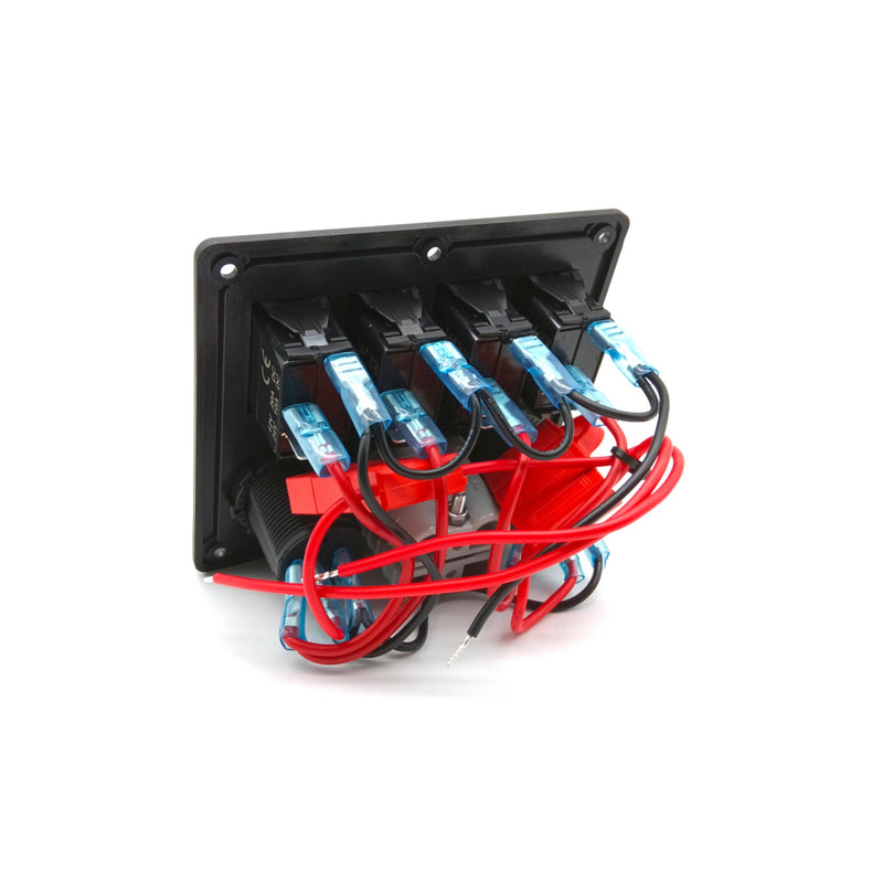 12V 4way Rocker Switch Panel | 50amp Dual Anderson | USB Input