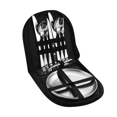 Camping Plate & Cutlery Set