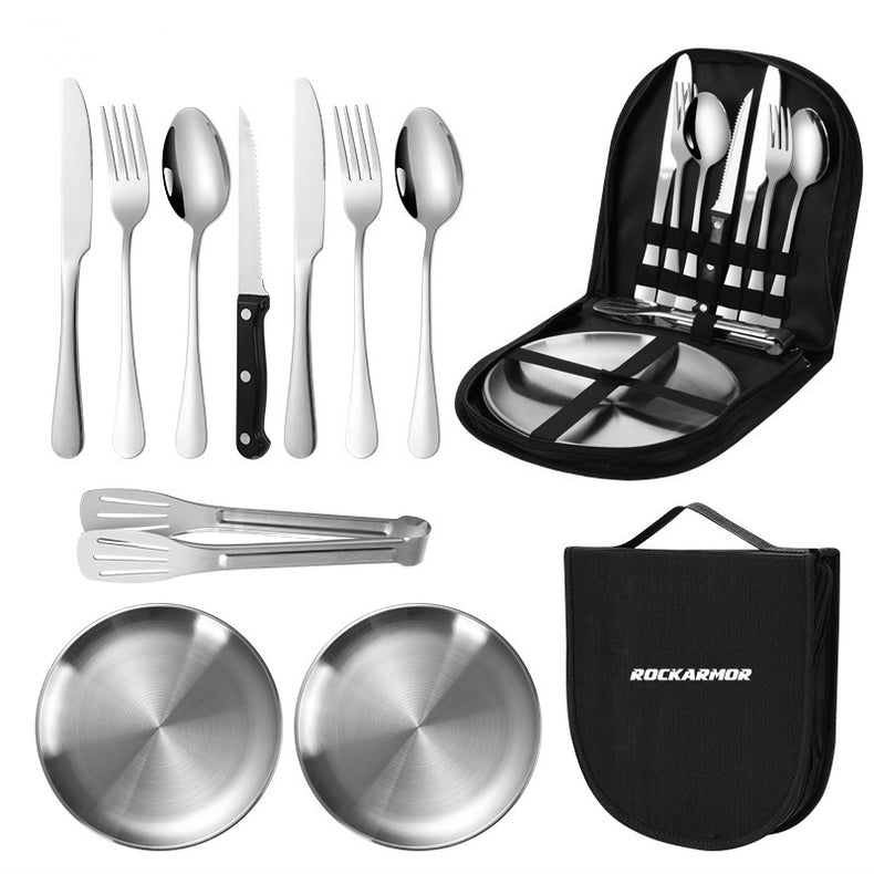 Rockarmor Camping Plate and Cutlery Set