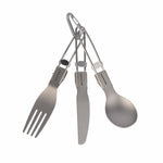 Rockarmor Titanium Camping Cutlery Set - fork knife spoon