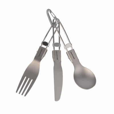 Camping Cutlery Set – Fork, Knife & Spoon Titanium