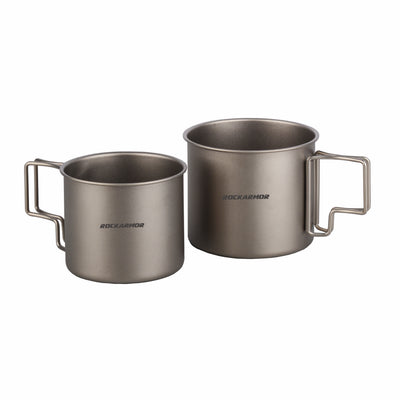 Camping Coffee Mug Set - 2 Cups 350ml & 480ml