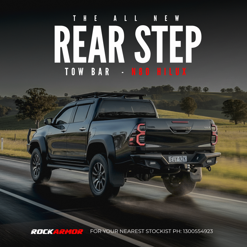 N80 Hilux Rear Step Tow Bar - Rockarmor 4x4