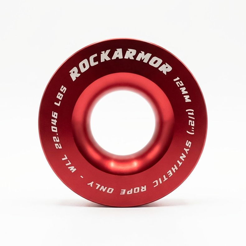 Rope Pulley 18,000kg 100mm | Winch Rope Soft Shackle | RED | Rockarmor