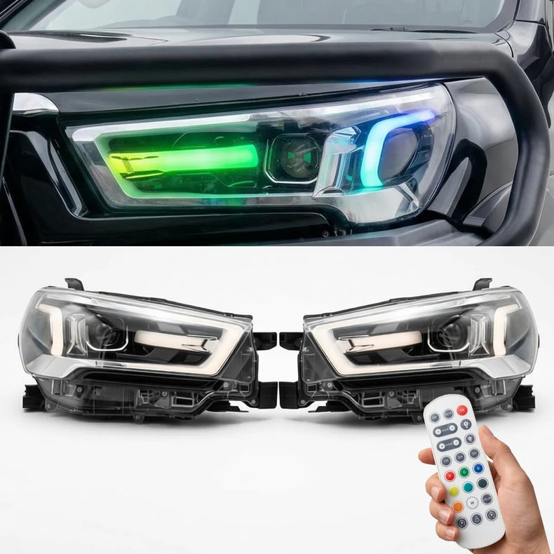 Hilux N80 2020+ RGBW Head Light Upgrade | With Free Smoked Tail lights