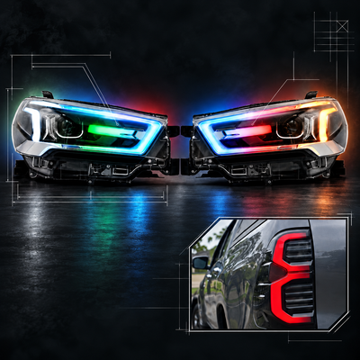 Hilux N80 2020+ RGBW Head Light Upgrade | With Free Smoked Tail lights