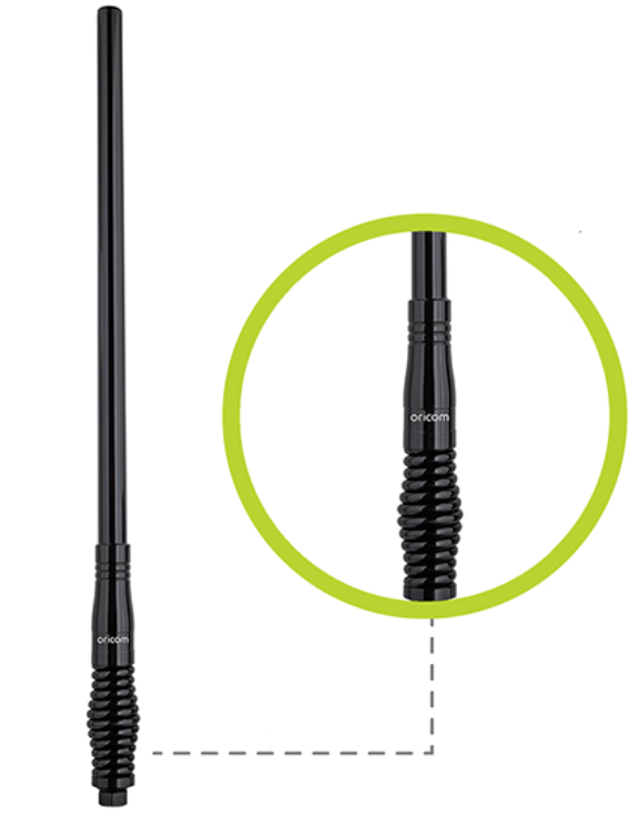 ANU850 3dBi UHF CB Antenna with Non-Detachable Fibreglass Pole