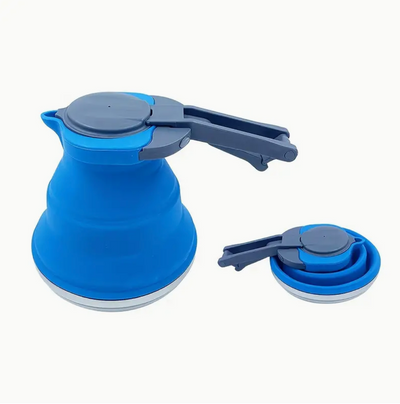 Camping Kettle - Collapsible Save Spacing - Blue