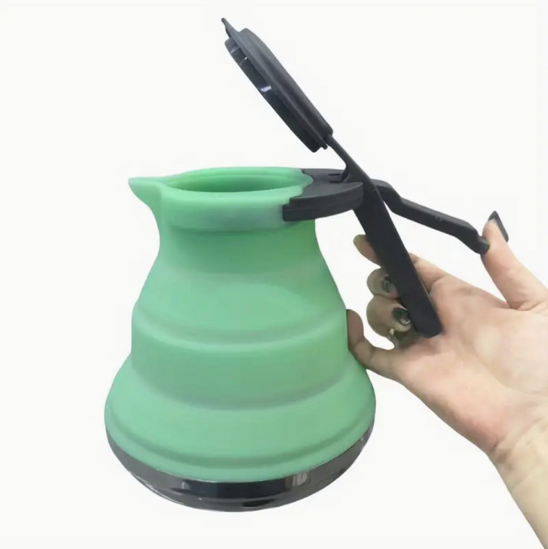 Camping Kettle - Collapsible Save Spacing - Green