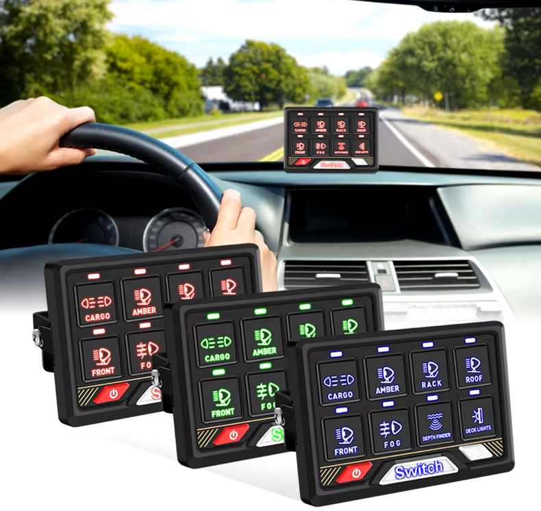 8 Gang Switch Panel 12V | RGB Bluetooth