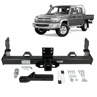 TAG HEAVY DUTY TOWBAR for Toyota Landcruiser 75 Series / 79 Series. Single Cab models only 1985-07/2012.