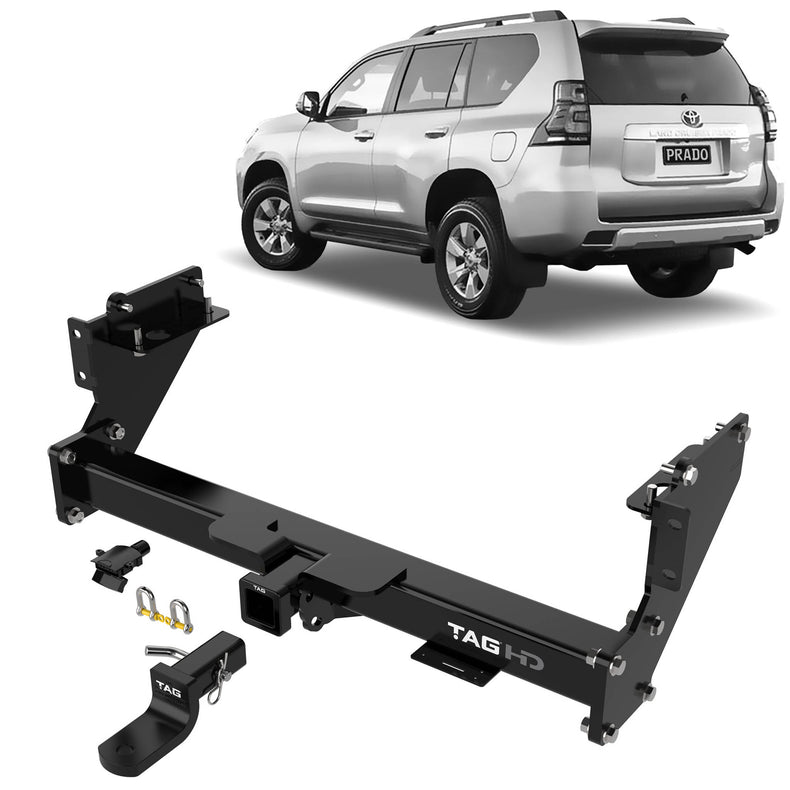 TAG Heavy Duty Towbar for Toyota Prado with Spare Wheel (08/2009 - on)