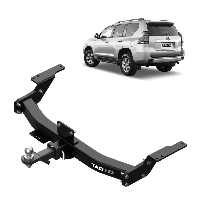 TAG Heavy Duty Towbar for Toyota Prado with Spare Wheel (08/2009 - on)