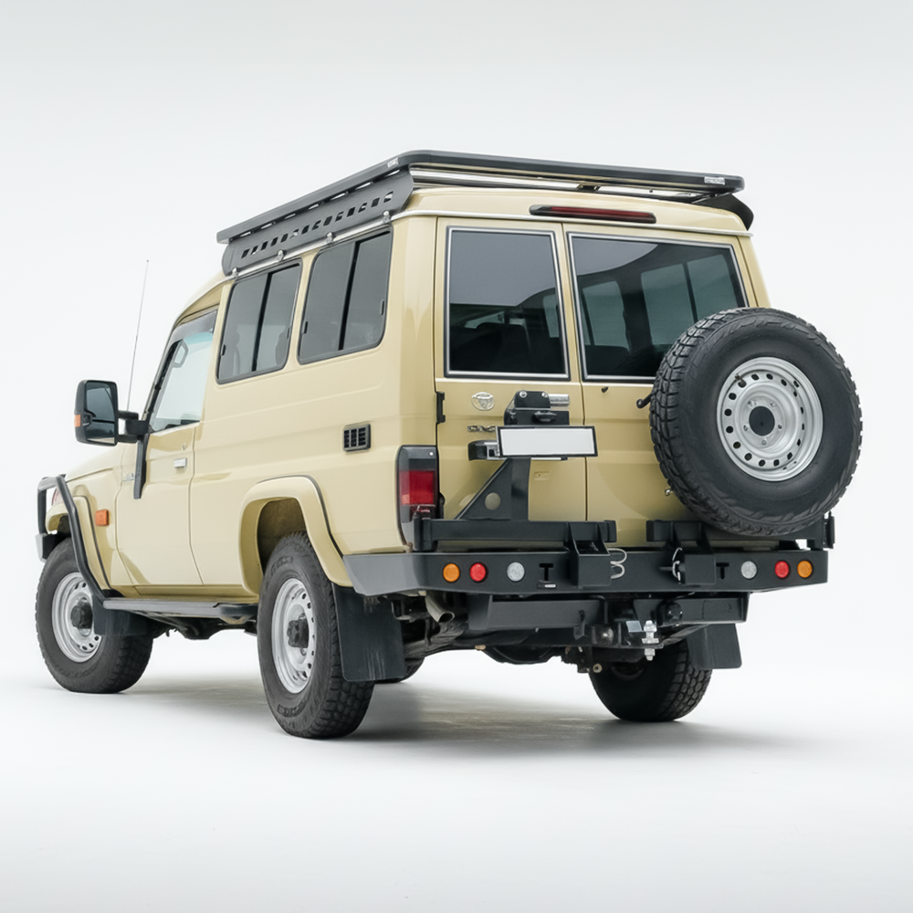 Troopy Rear Bar - 78 Series Rockarmor Spare Wheel Carrier 