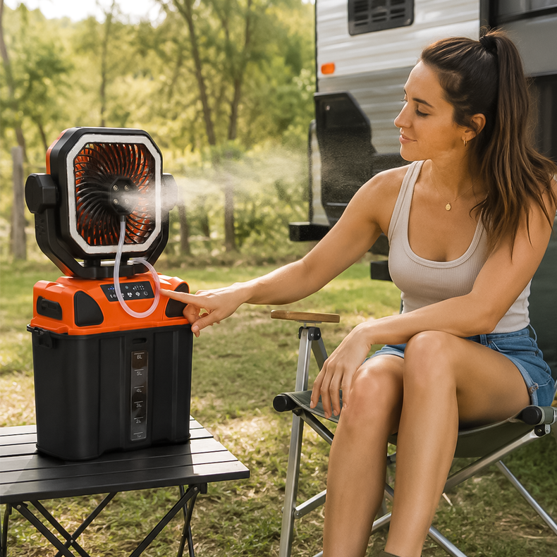 Water Misting Fan Camping Portable 