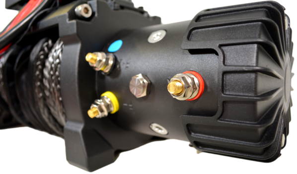 Carbon 12K 12000lb Electric Winch With Black Rope & Hook VER. 2.