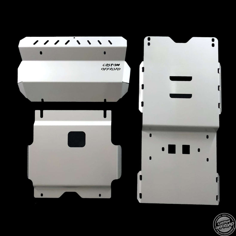 3mm Stainless 3 piece Bash Plate to Suit Hilux N80 2016 to 2021 - Front, Diff/Sump and Transmission