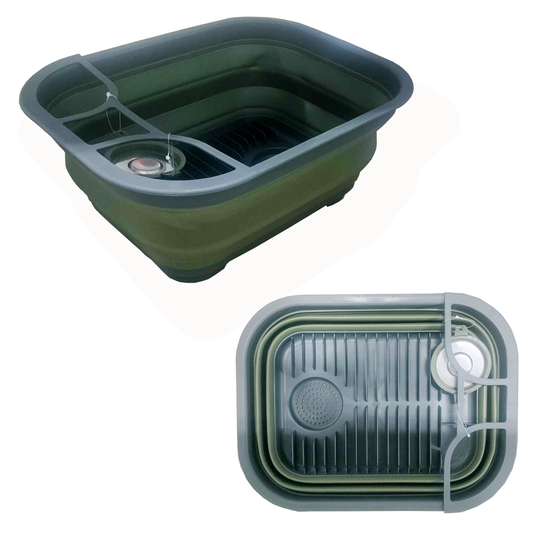 Collapsible Sink / Drying Rack - Army Green