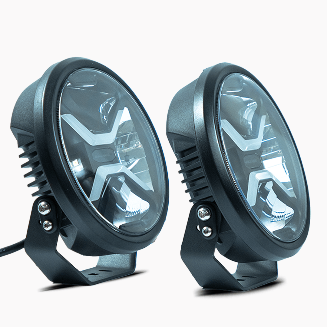 Xplore LED Driving Lights 9" + Built-in DRL Rockarmor 4x4