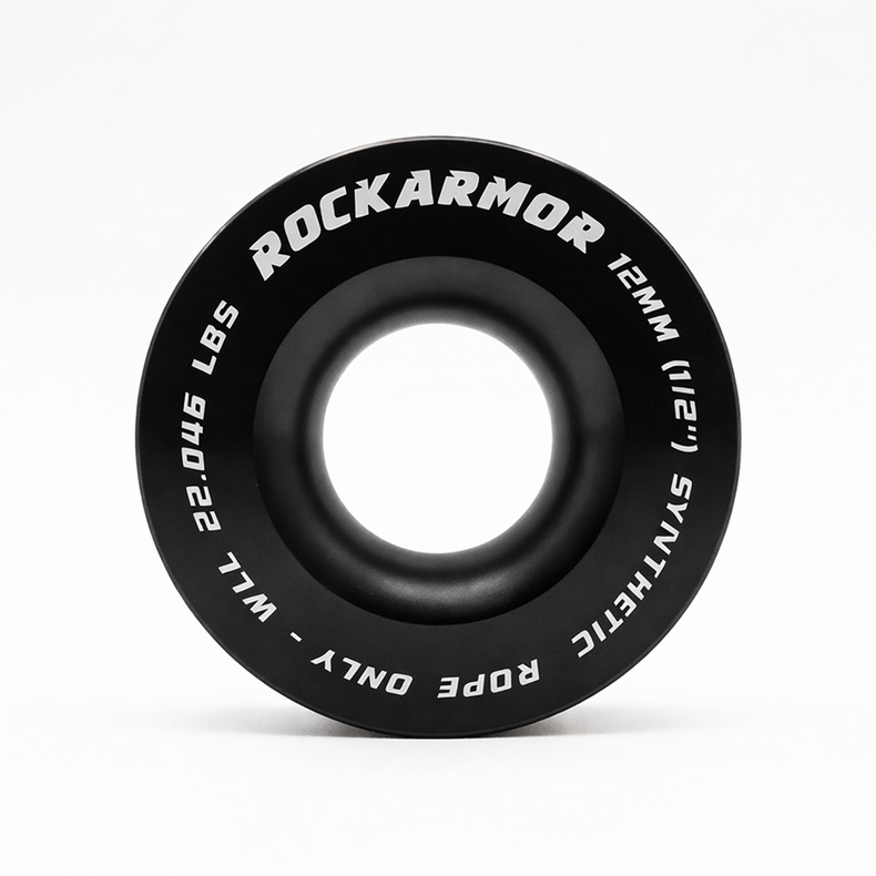 Rope Pulley - 18,000kg 100mm | Winch Rope Soft Shackle | BLACK | Rockarmor