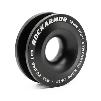 Rope Pulley 120mm | 12mm Winch Rope Soft Shackle Black | Rockarmor 4x4