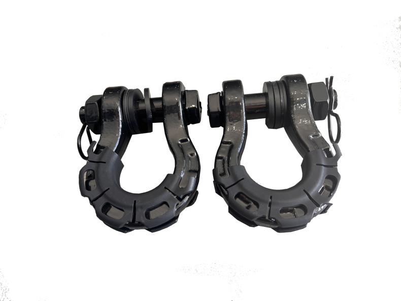 8 Tonne 4X4 Rated Recovery Shackles | Pair (BLACK) – Aussie