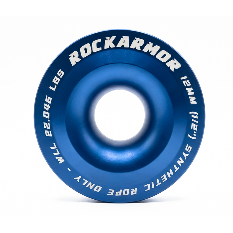 Rope Pulley 120mm | 12mm Winch Rope / Soft Shackle Blue | Rockarmor 4x4
