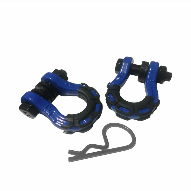 8 Tonne 4X4 Rated Recovery Shackles | Pair (BLUE)