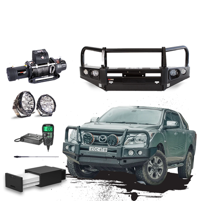 BT50 Touring Pack Suits: BT50 10/2011 - 07/2020 - Elite Bullbar, Winch, Lights, uhf + Free Fridge