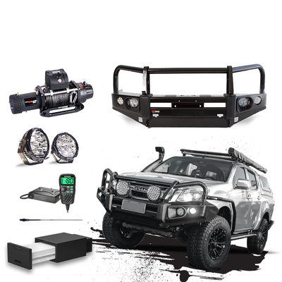 Isuzu DMAX Touring Pack Suits: DMAX 06/2012 - 01/2017 - Elite Bullbar, Winch, Lights, uhf + Free Fridge