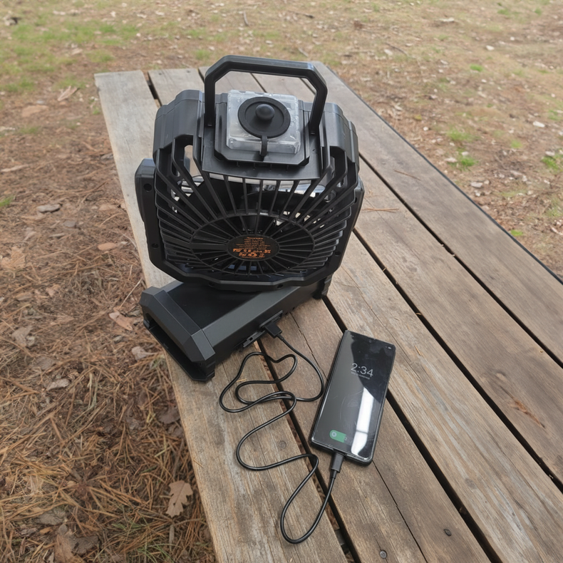 Camping Fan Phone Charger 