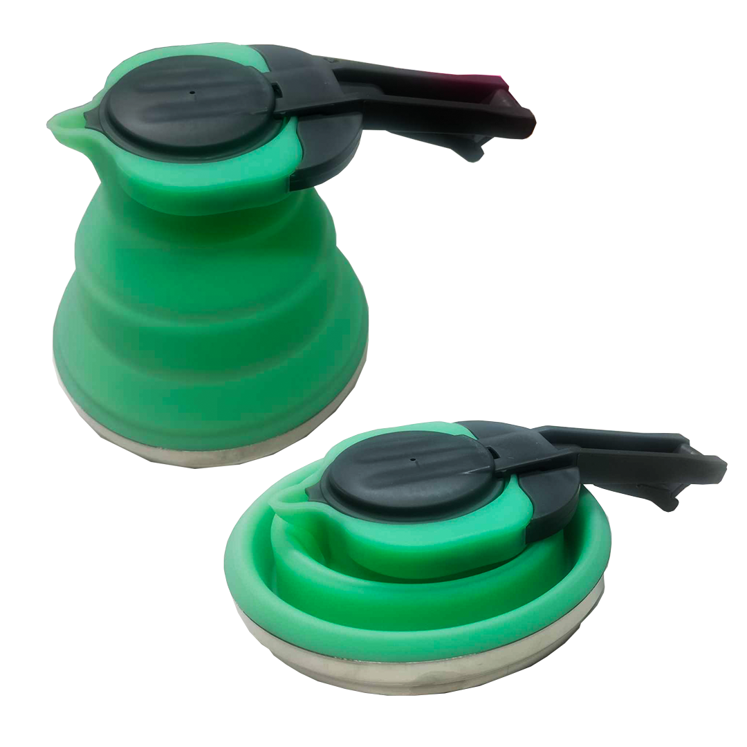 Camping Kettle - Collapsible Save Spacing - Green