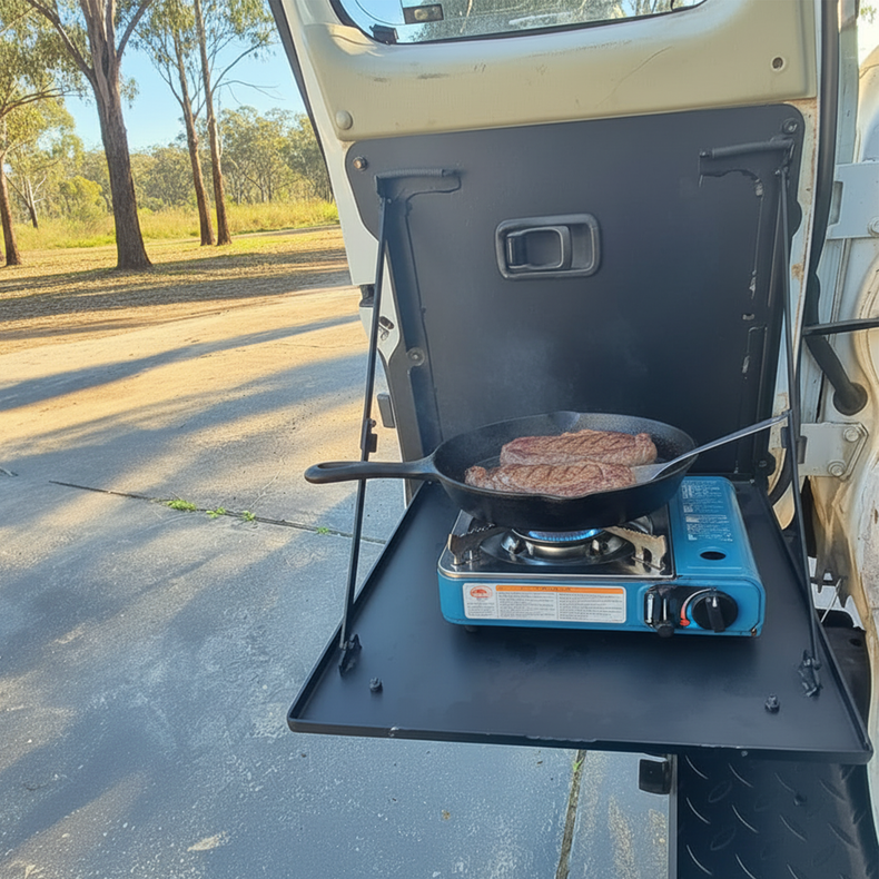 gu patrol passenger side door drop down table 