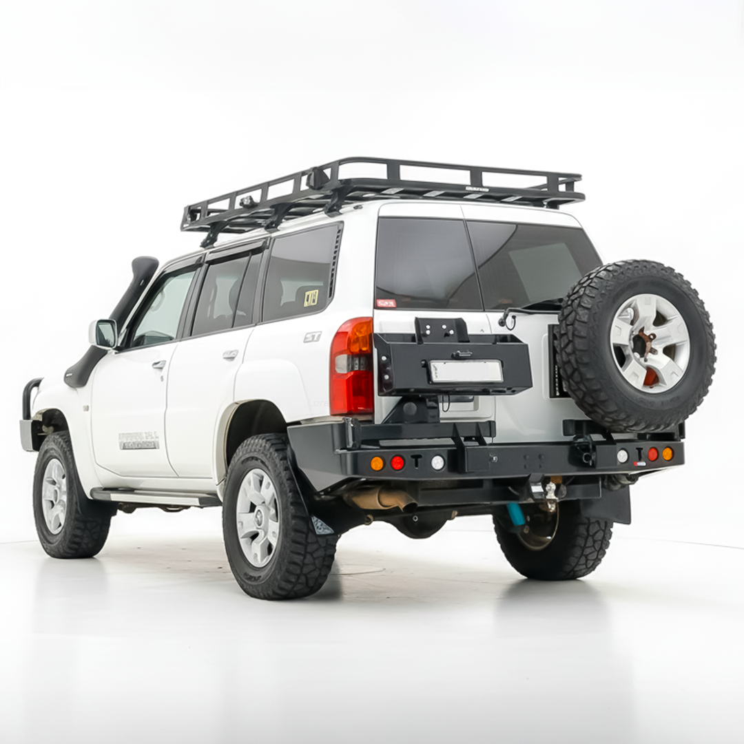 GU Patrol Rear Bar - Rockarmor Spare Wheel Carrier Suits Series 4+ Patrol