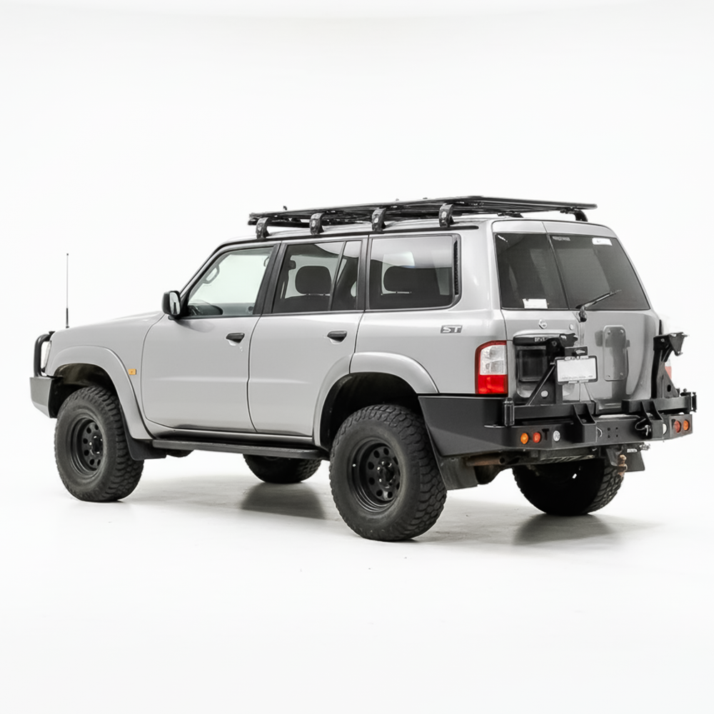 GU Patrol Rear Bar - Rockarmor Spare Wheel Carrier Suits Series 4+ Patrol