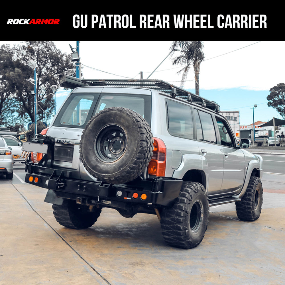 gu patrol rear bar wheel carrier