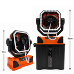 Dimensions of portable camping fan 