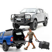 N70 Hilux Premium Bull Bar + Aluminium Canopy + Free 40L Fridge - Suits 2011-2015 Models (