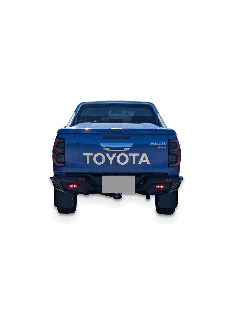 Example upgraded 2016 Hilux on a white studio background - additional accessories shown; refer to pack inclusions